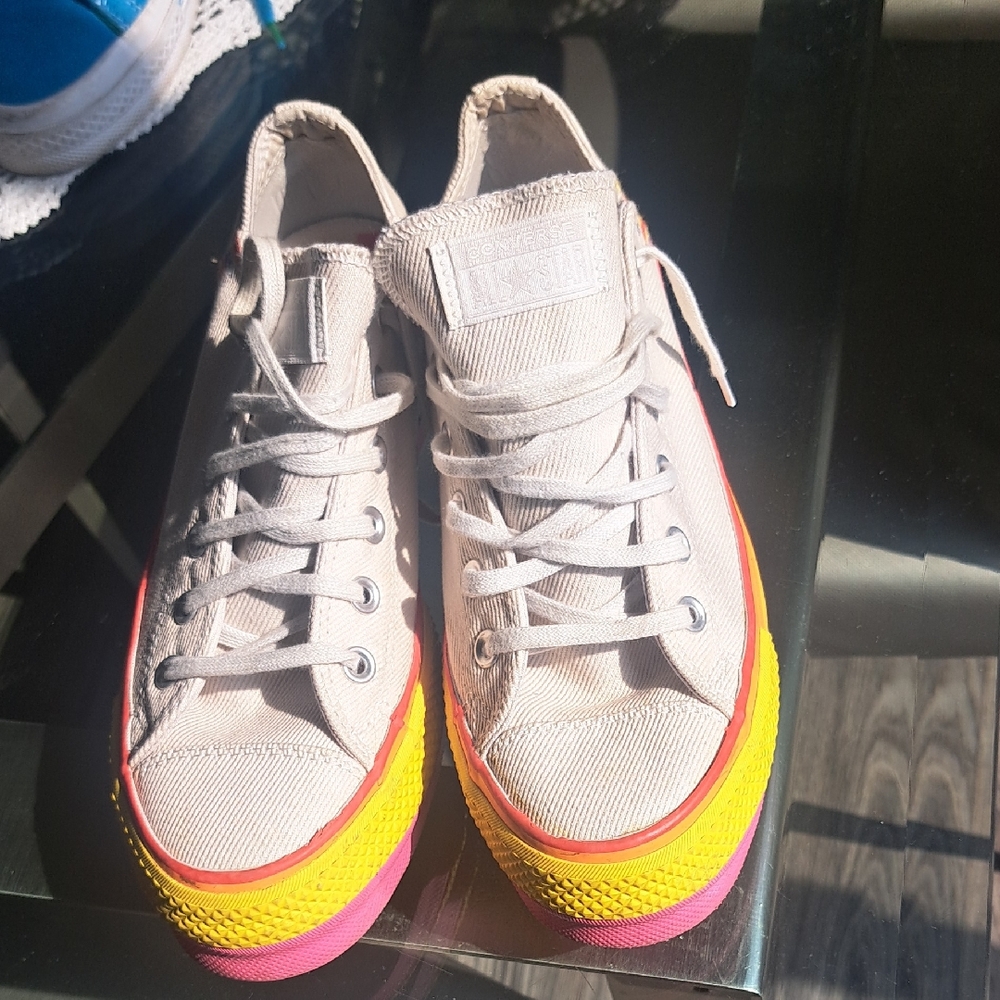 Trendy Kids Sneakers with Yellow and Pink Accents